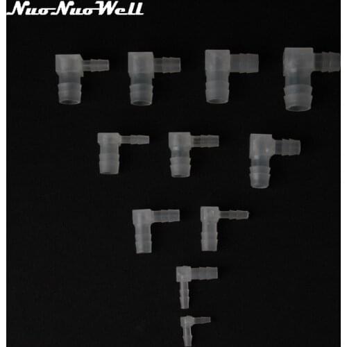 8pcs NuoNuoWell Reducing 2mm~14mm Soft Hose Elbow Connector Water Pump Silica gel Tube Joint Air Pump Aquarium Supplies