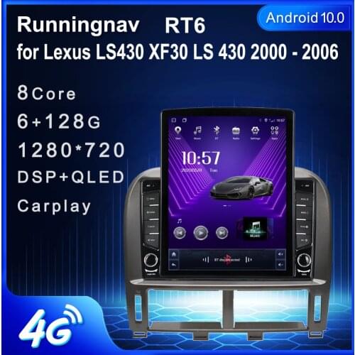 9.7" Android 10.1 For Lexus Ls430 2003 2004 2005 2006 Tesla Type Car Radio Multimedia Video Player Navigation GPS