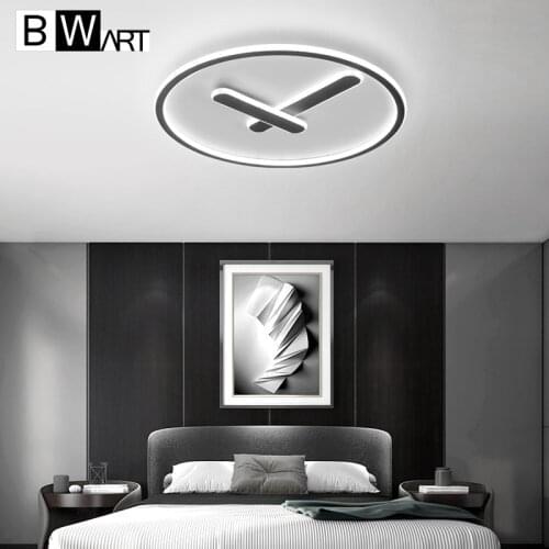 BWART modern Clock led chandelier for living room bedroom aluminum body remote control home chandelier lighting lamp fixture
