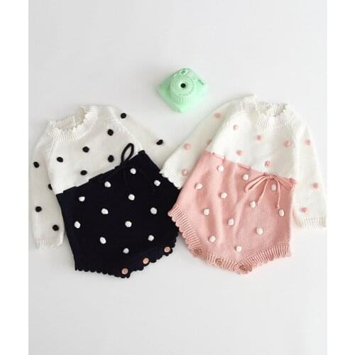 Ins Hot Sale Autumn New Kids Girls Knit Romper