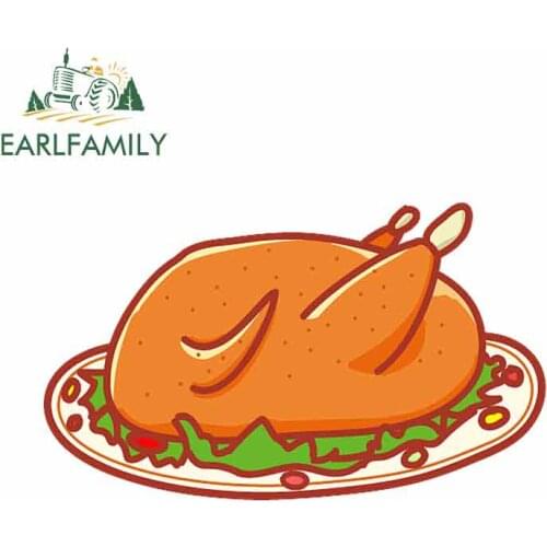 EARLFAMILY 13cm x 8cm Turkey Anime Funny Car Stickers Bumper Trunk Truck Graphics Refrigerator Air Conditioner DIY Fine Decal