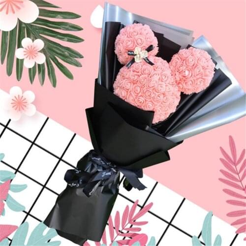 1Pcs Modelling Polystyrene Styrofoam White Foam Mickey Mold Rose Flowers for Valentines Day Gifts
