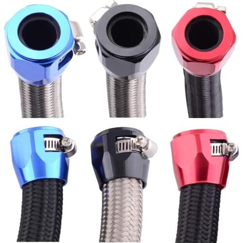 Flexible Rubber Hose Pipe Clamps Hose Finisher Clamp Hose Connector For Fuel Oil Hose Tube An4 An6 An8 An10