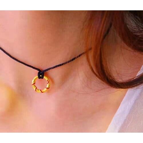 Hot sale 999 24K Yellow Gold Pendant 3D Gold Round Circle Necklace Pendant
