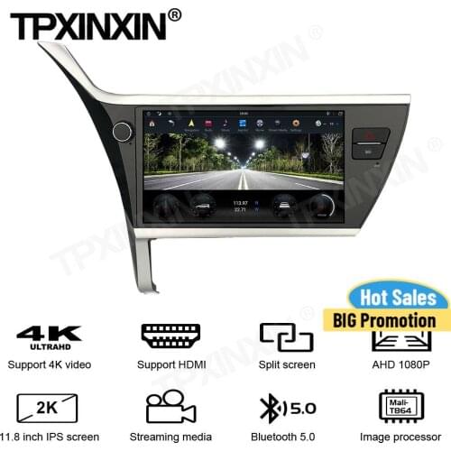 HD Scree 1920*1080 Android9.0 Car Multimedia Player Streaming Media For Toyota Corolla 2017 2018 Radio Stereo Recorder Head Unit