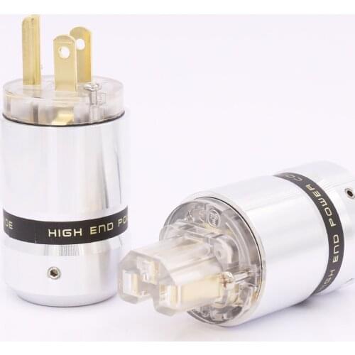 Hi End Audio Pure Copper Plated Copper AC Power Cord Female Plug IEC C7 plug