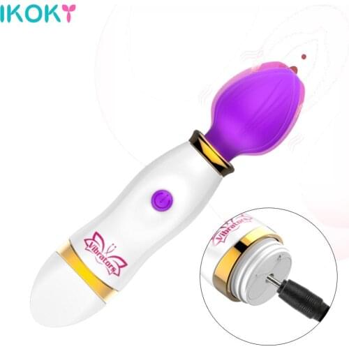 IKOKY 12 Speed Massage Stick AV Stick Dildo Vibrator Magic Rod G-spot Vibrator Clitoris Stimulate Female Masturbation