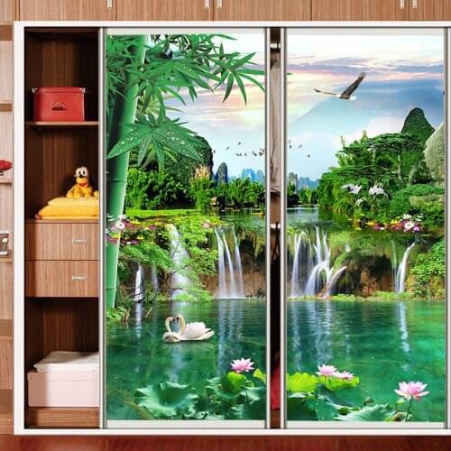 Customized Chinese glass film frosted stickers bathroom cellophane self-adhesive wall stickers balcony insulation shade film