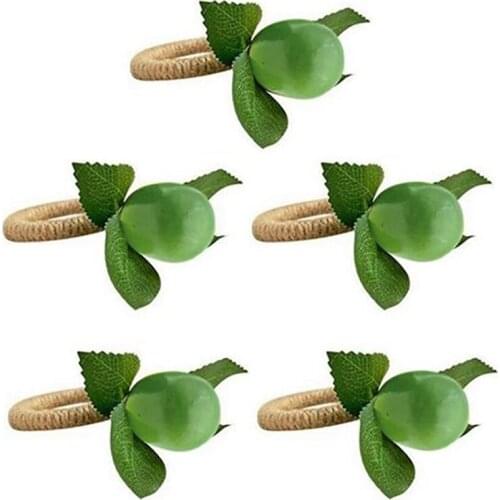 Lemon Napkin Rings,Lemon Vine Napkin Rings,Dinning Table Setting Napkin Holder for Home,Dining Table,Holiday Decor