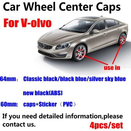 4Pcs 64mm 60mm Car Wheel Rim Hub Center Cap Covers For volvo XC90 XC70 XC60 V40 V50 V60 V70 V90 S50 S60 S70 S90 3546923