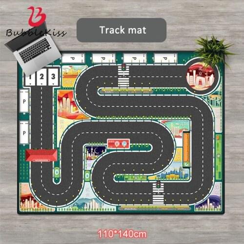 Bubble Kiss Carpets Children City Traffic Road Game Floor Mats Parking Lot Track Bedroom Home Living Room Decor Kids Gift Rugs