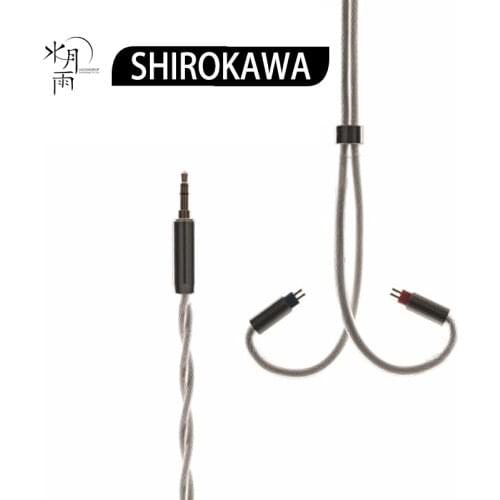 MoonDrop SHIROKAWA Gold- Silver-Palladium 0.78 2Pin 2.5/3.5/4.4mm Upgraded Earphone Cable