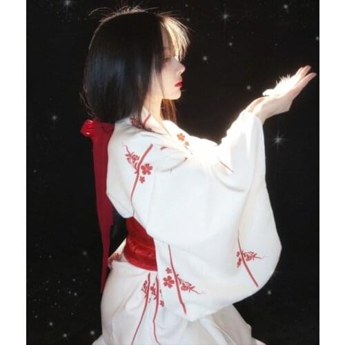 Fashion National Trends Women Sexy Kimono Yukata With Obi Novelty Evening Dress Japanese Cosplay Costume Floral One Size