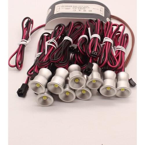 Super Mini Spot Light Set 110V 220V 1W x 4/6/8/12/15/25/30pcs Recessed Spotlight Kitchen Cabinet Showcase Decoration Lighting