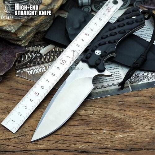 LCM66 hunting knife Tactical Small Fixed Knives,G10 handle Survival Knife,Cold Camping Portable Outdoor straight knife steel