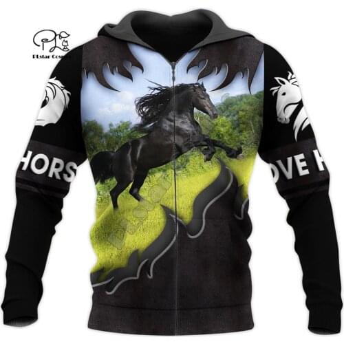 PLstar Cosmos Arabian Horse Collection Tattoo Animal Funny Streetwear Sweatshirt 3D Printed Men/Women Pullover Hoodies style-2