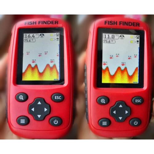 Portable Rechargeable Fish Finder Wireless Sonar Sensor Fishfinder Depth Locator With Fish Size Water Temperature Etc