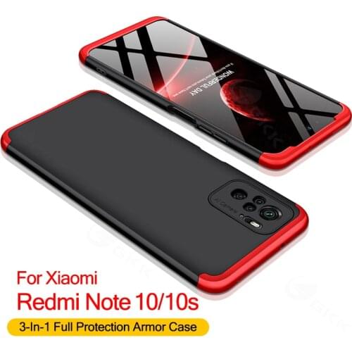 360 Degree Protection For Xiaomi Redmi Note 10 10S Case Matte Hard PC Cover For Redmi Note 8 8T 9 9S Pro 10 10S Shockproof Case