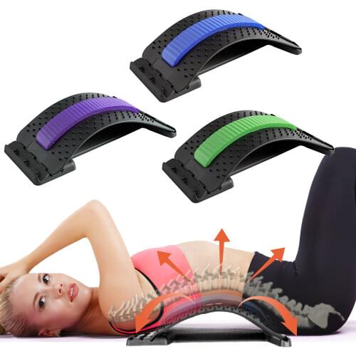 DIOZO Back Stretcher Waist Muscle Massage Equipment Posture Corrector Lumbar Stretch Relax Fitness Support Relief Of Spinal Pain