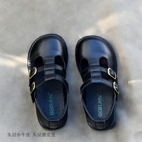 Dolakids Girl Leather Single Shoes Baby Princess Shoes Korean Version Casual Soft Soles Leather Shoes Baby 2021 Cowhide Shoes