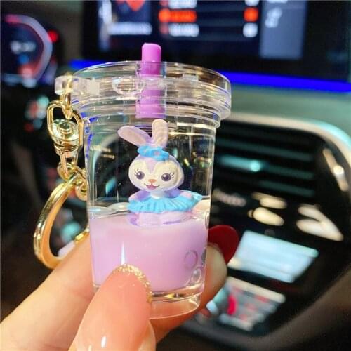 Disney Stella Lou Rubber Keychain Cute Cartoon Key Rings New Disney Keyring Women Lovely Bag Accessories Kawaii Keychains