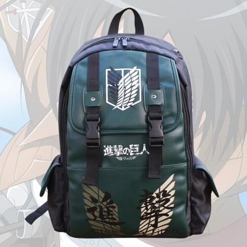 Cartoon Backpack Anime Attack On Titan Student School Shoulder Bag One Piece Totoro Cosplay Teenage Laptop Travel Bags