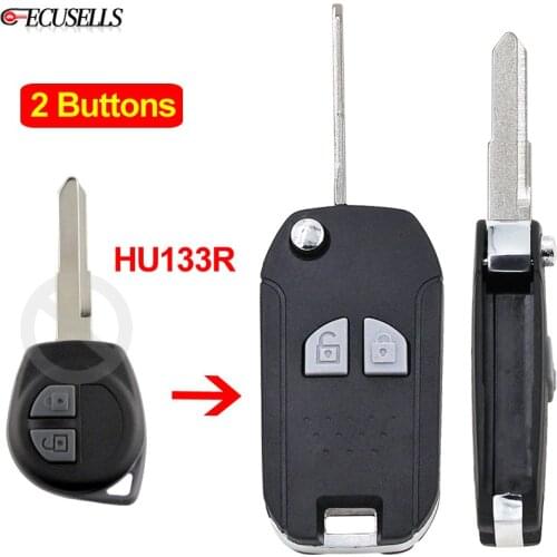2 Button Folding Flip Remote Key Shell Case Smart Car Key Housing with Uncut Blade for Suzuki SX4 Swift Liana Aerio Vitara Jimny