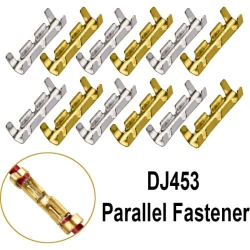 100Pcs DJ453 Double U-shaped Parallel Terminal Tab Cold Inserts Connectors Cold Terminal Small Teeth Fascia Terminal,0.5-1.5mm2