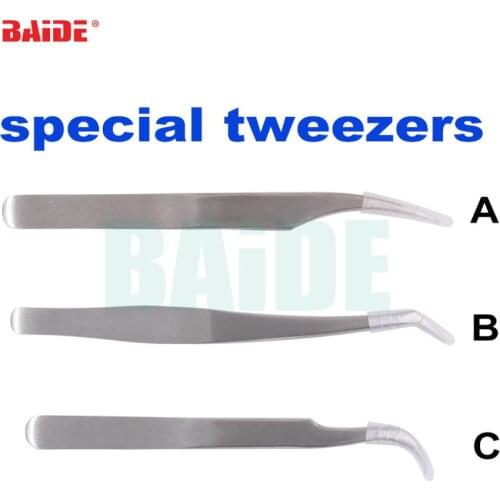 Special Stainless Steel Golden Wing Eyelash Tweezers Superhard Eyelash Extension Beauty Tool Dolphin Tweezer Repair Tools 60pcs