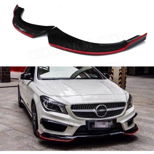 Front Lip Splitters Fender Aprons For Benz CLA Class W117 C117 CLA250 CLA260 CLA45 2014-2016 Carbon Fiber Flap Cupwings