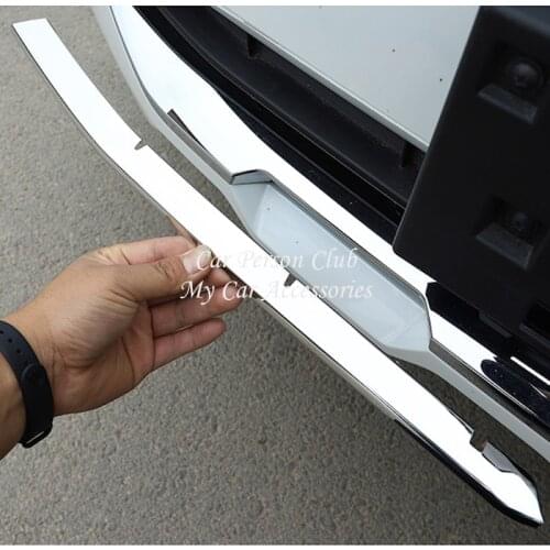 For Haval F7 F7X 2019-2021 Stainless Steel Engine Cover Edge Trims Front Grille Guard Strip Cover Exterior Sticker Car Accessory