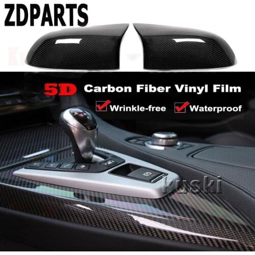 ZDPARTS 5D 10*152cm Automobiles Car Styling Carbon Fiber Stickers For Volkswagen VW Passat B6 B5 Golf 4 5 7 6 Fiat 500 Suzuki