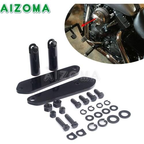 1 Set Black Footpegs Accessories Motorcycle Foot Peg Footrest Support Mounting Kit For Harley 1991-2017 Dyna FXD FXDL FXDC FXDX