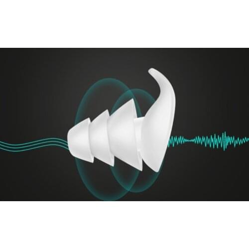 1Pair 3 Layer Soft Silicone Ear Plugs Tapered Sleep Noise Reduction Earplugs girls love