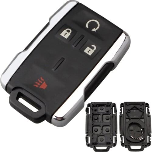 1pcs 3+1 Buttons Black Durable Replacement Car Smart Remote Key Shell Case fit for GMC Chevy M3N-32337100