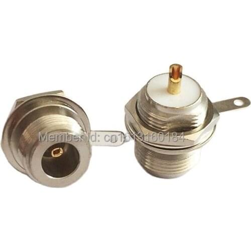 1pc N Female Jack nut RF Coax Convertor Connector solder cup Cable Straight Nickelplated NEW wholesale