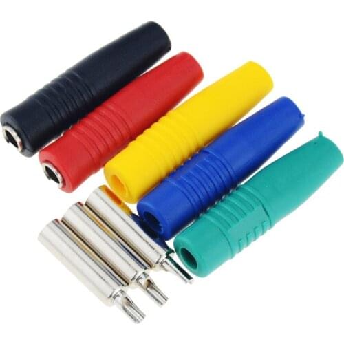 10PCS 10A 4mm Banana Female Jack Solder Plug Connector 4mm Banana Socket Adapter Extension Non-Insulated Banana Plugs Coupler