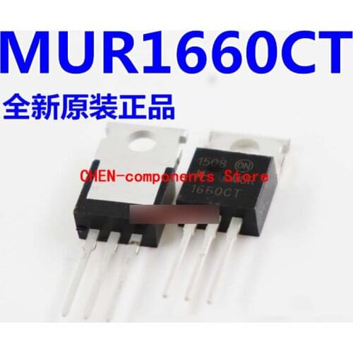 10pcs New MUR1660CTG MUR1660CT TO-220 fast recovery diode
