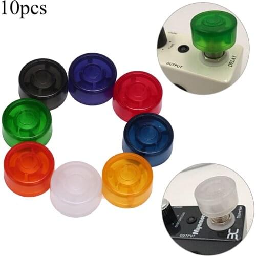 10pcs footswitch topper plastic bumpers guitar effect pedal foot nail cap