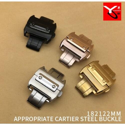 18mm 20mm Watch Buckle 316L Stainless Steel High Quality Folding Buckle For Cartier Wrist Watch