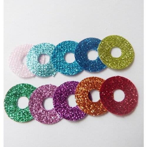 40pcs/lot 12mm/16mm/20mm/24mm--- 10 colors round glitter Nonwovens for toy eyes materials --color option (no eyes)