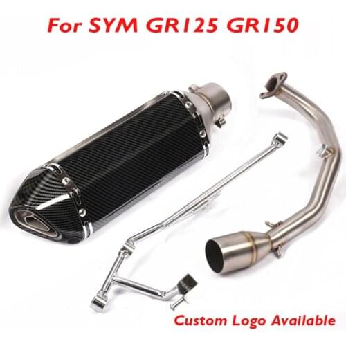 51mm Motorcycle Exhaust Pipe System Muffler Baffle db Killer Silencer Connection Tube for SYM GR125 GR150