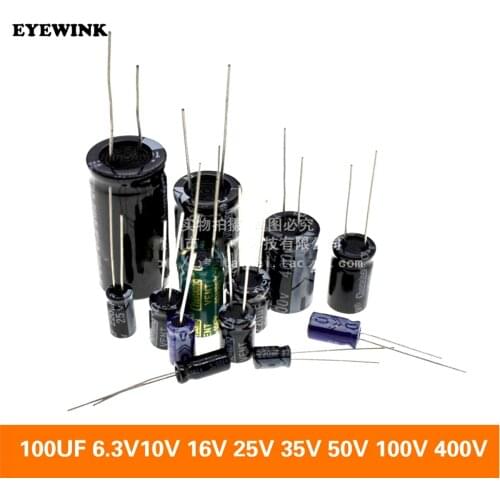 20/10/5pcs aluminum electrolytic capacitor 6.3V 10V 16V 25V 35V 10UF 100UF 1000UF 22UF 220UF 2200UF 33UF 330UF 47UF 470UF 680UF