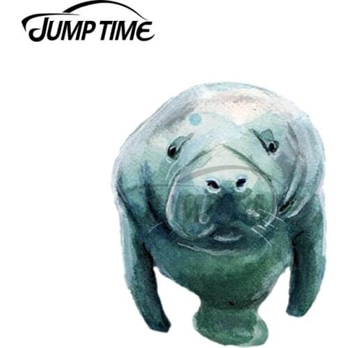 JumpTime 13 x 6.8cm For Save The Manatees Decal Personality Cartoon Car Stickers Refrigerator Windshield RV Windows Decoration