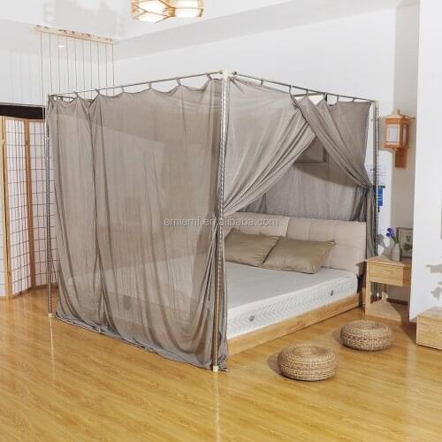 EMF Shielding Canopy, Anti Radiation Mosquito net Made by Silver Coated Mesh, Square/Round RF Protection Bed Netting WiFi Router