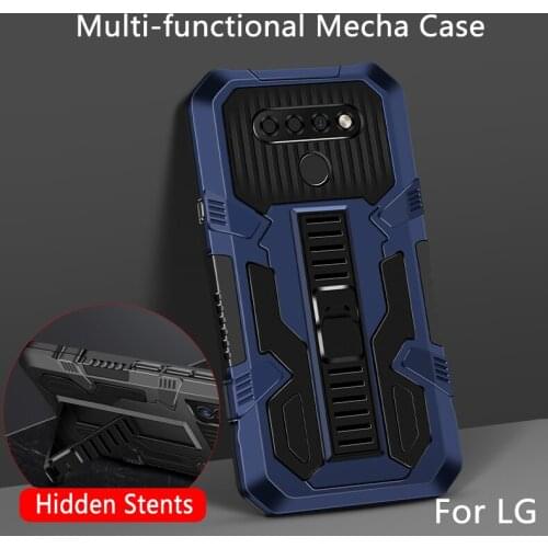 For LG Stylo 6 K51 K31 K61 K41S stylo 7 5G K51S Heat Dissipation Silicone Phone Case Mache Bumper Stand Cover with Wrist Stents