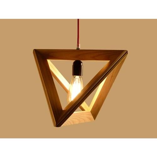 Wood pendant nordic wood pendant lamp triangle wood pendant light popular lighting modern hanging light