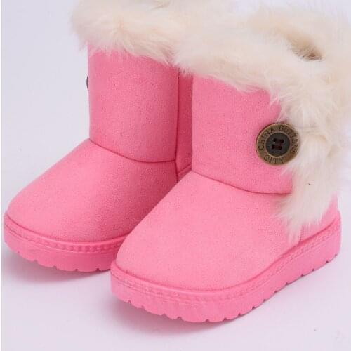 Children Boots Thick Warm Casual Shoes Cotton-Padded Suede Boys Snow Boots Kids Shoes Teen Winter Boots For Girls 1-12 Years Old