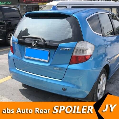 For Fit Spoiler 2008-2013 Honda Jazz Xck Spoiler ABS plastic Material Car Rear Wing Color Rear Spoiler