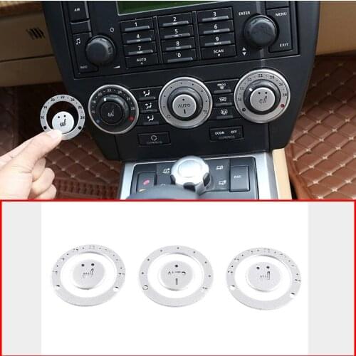 For Land Rover Freelander 2 2007-2015 Car Center Console Knob Temperature Display Decorative Stickers Aluminum Alloy Accessories